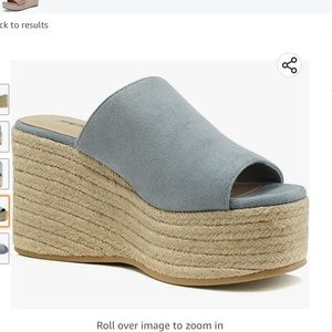 NEW🔥PeepToe Platform Wedge Heel Espadrille Sandal